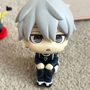 Blue lock nagi seishiro look up figure Gray and Black Team Character Toy Figure